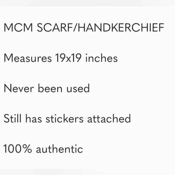 NEW MCM Medallion Cotton scarf handkerchief Blue, gold and brown - Picture 8 of 10